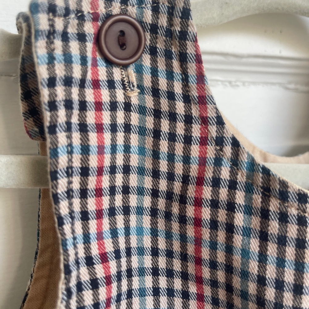 9mo Funtasia Too! Gingham Plaid Duck Embroidered Boy’s Shortall - Picture 4 of 9